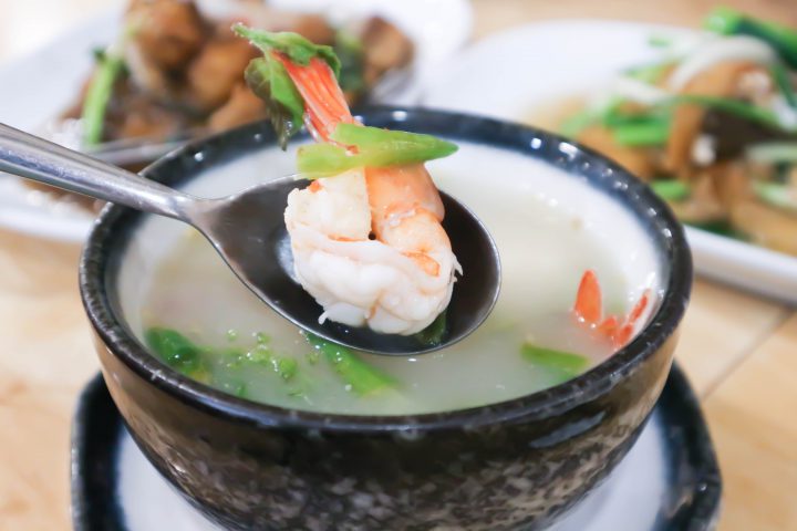 Canh mồng tơi nấu tôm